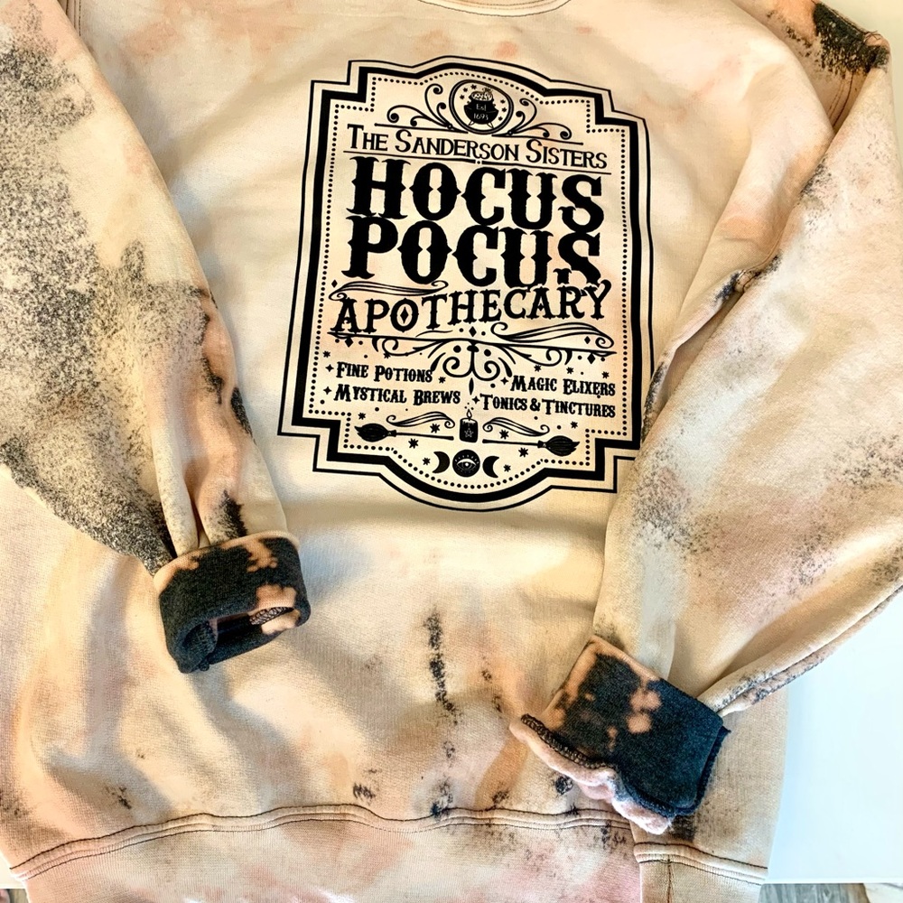 Halloween Fall Bleached Sweatshirt 🧡🧡🎃